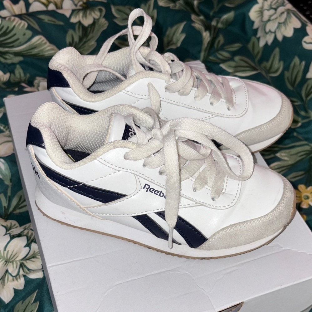 Reebok Classic White and Navy Shoes